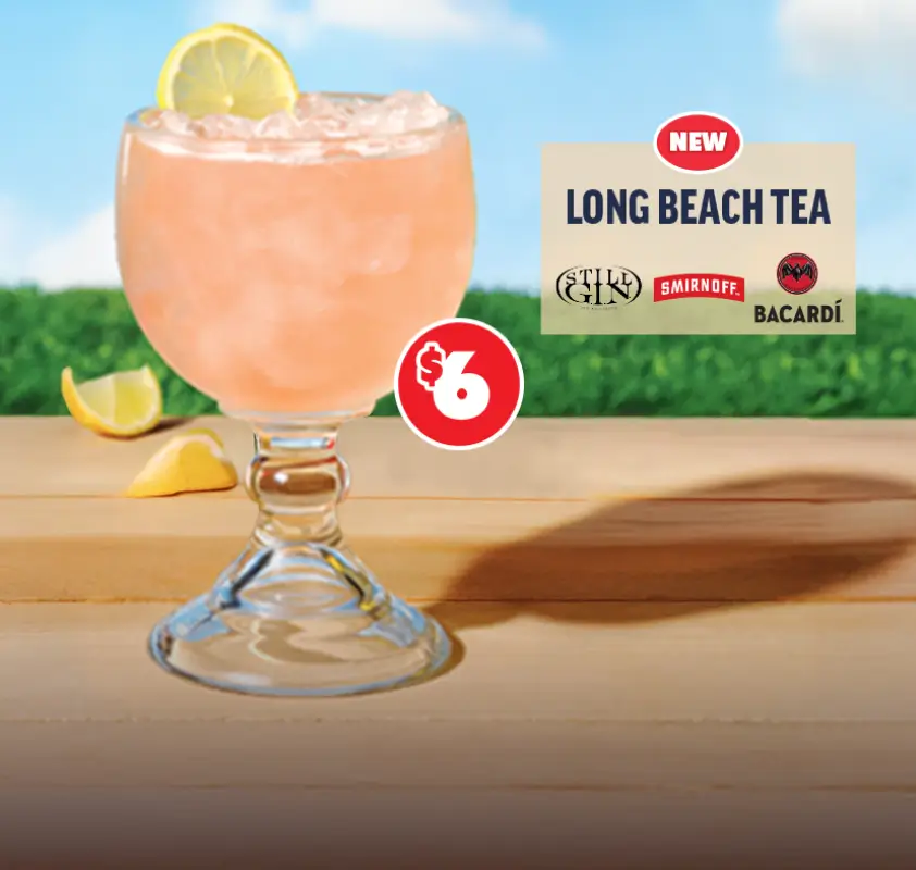 Image of Applebee's $6 Drink Special - NEW! STILL G.I.N Long Beach Iced Tea 